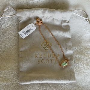 Kendra Scott Elaina Gold Adjustable Chain Bracelet in Dichroic Glass